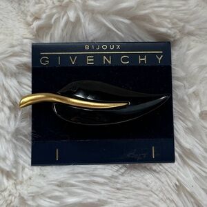 NWT Vintage Givenchy Black and Gold Brooch